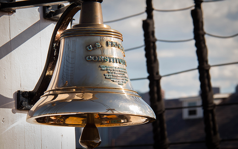 brass ship bell from the uss constitution