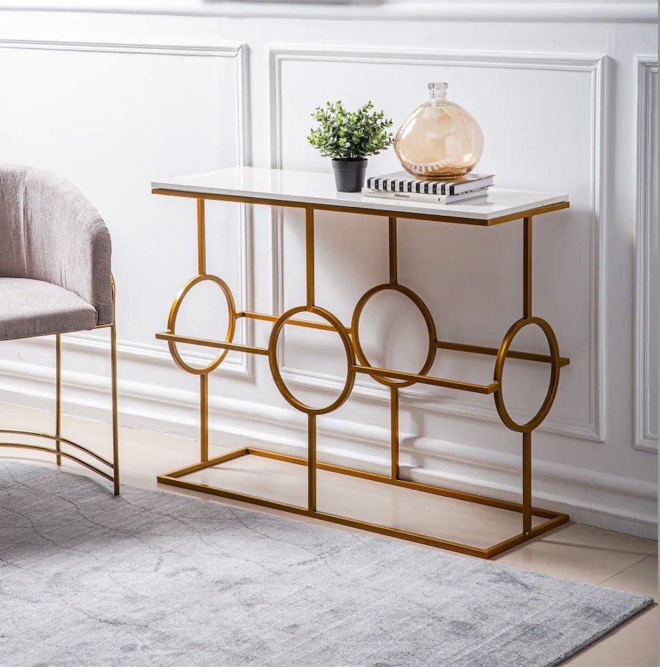contemporary console table in geometric pattern design 493624